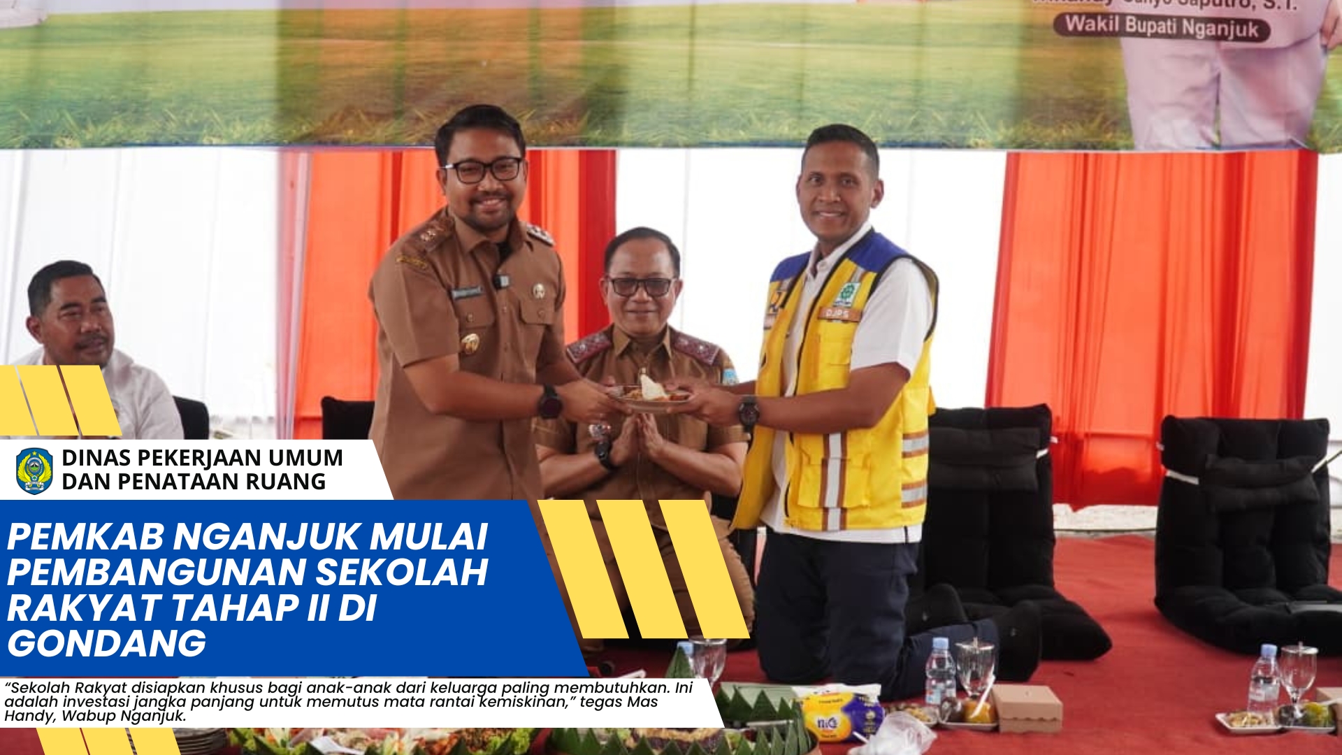 Bangun Masa Depan Anak, Pemkab Nganjuk Mulai Pembangunan Sekolah Rakyat Tahap II di Gondang